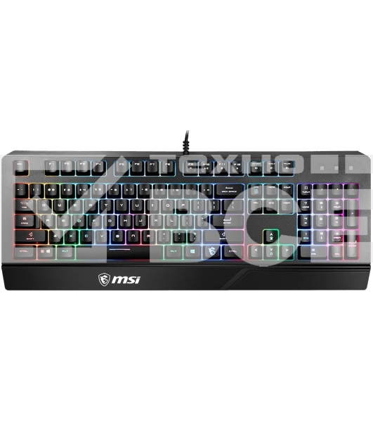Клавиатура MSI VIGOR GK20 RU черный USB Multimedia for gamer LED (подставка для запястий)