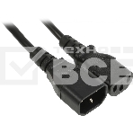 Шнур сетевой Rexant IEC 320 C13 – IEC 320 C14 3x0,75мм², 0,6м, фото 1