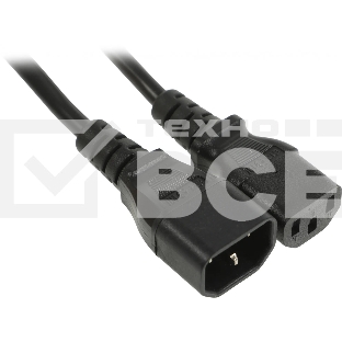 Шнур сетевой Rexant IEC 320 C13 – IEC 320 C14 3x0,75мм², 0,6м