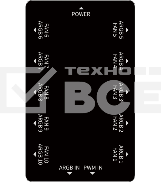 Контроллер подсветки для корпуса Ocypus Delta EH10 BK (Delta-EH10-BKN00XXX-GL)