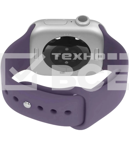 Смарт-часы Apple Watch Series 11 A3333 46мм OLED корп.серебристый Sport Band рем.фиолетовый разм.брасл.:M/L (MEVA4AM/A)