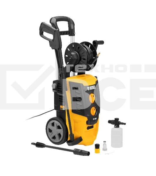 Моечная машина высокого давления Denzel R-180D, 2200 Вт, 180 бар, 380 л/ч, с барабаном