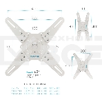 Кронштейн Kromax ATLANTIS-45 для 22'-65' белый Кр. стал. наст. для TV 22'-65', max 45 кг, 5 ст св., нак. +5°-15°, пов. 160°, от ст. 55-470 мм, max VESA 400x400 мм), фото8