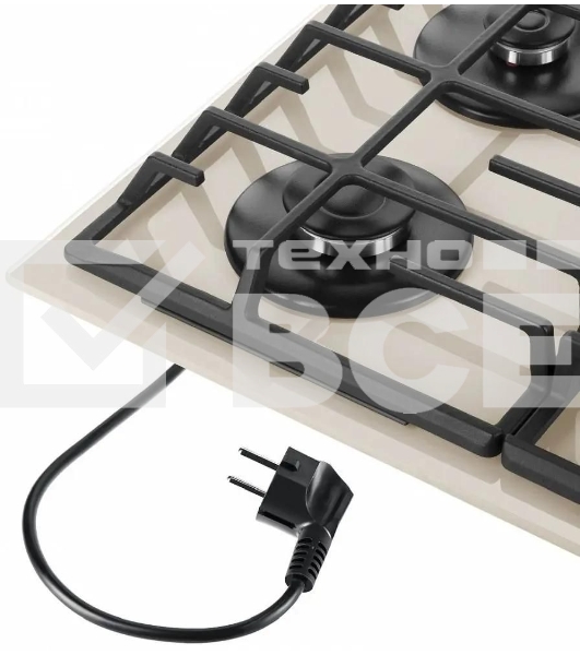 Газовая варочная панель Maunfeld EGHG.64.6CBG/G, 4 конфорки, закаленное стекло, бежевый