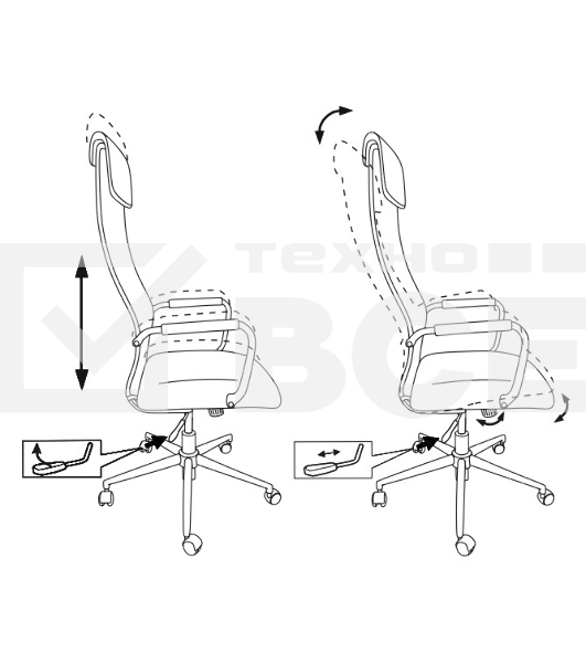 Кресло руководителя Бюрократ KB-9N/R/TW-97N красный TW-01 TW-11 сетка крестовина хром