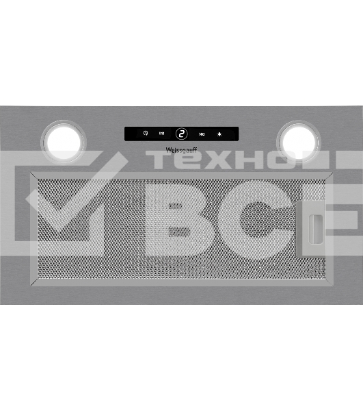 Вытяжка встраиваемая Weissgauff BOX 1200 IX нержавеющая сталь управление: сенсорное (1 мотор)