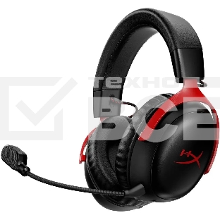 Наушники с микрофоном HyperX Cloud III черный/красный мониторные Radio оголовье (77Z46AA)