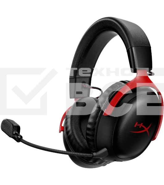 Наушники с микрофоном HyperX Cloud III черный/красный мониторные Radio оголовье (77Z46AA)