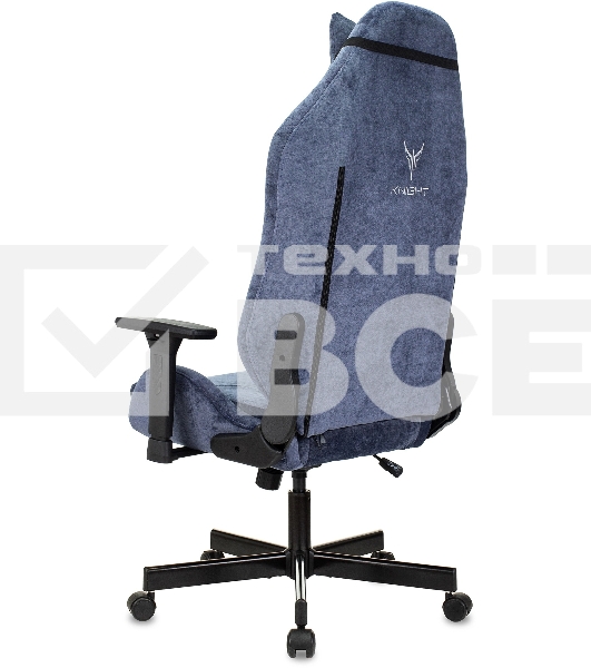 Кресло игровое Knight N1 Fabric синий Light-27 с подголов. крестовина металл