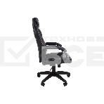 Кресло игровое Chairman game 17 чёрный/серый, экокожа/ткань TW, газпатрон 3 кл, ролики, механизм качания, фото10