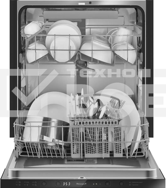 Встраиваемая посудомоечная машина Weissgauff BDW 6036 D Infolight, белый, 59.8 см, 14 компл., 49 дБ, класс A++
