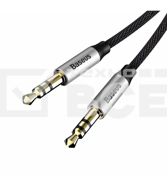 Кабель Baseus CAM30-CS1 Yiven Audio Cable M30 AUX 3.5мм (M) to AUX 3.5мм (M) 1.5m Silver+Black