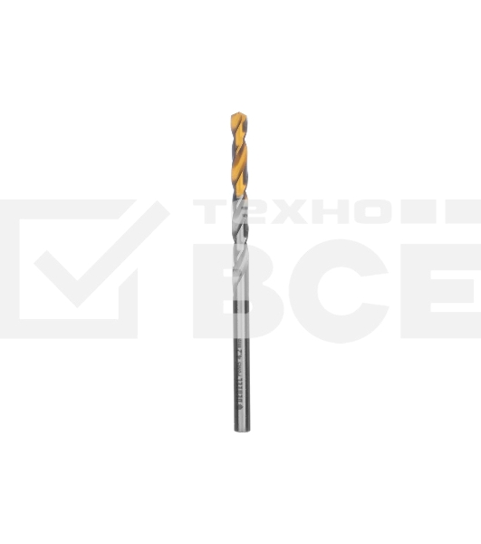 Сверло спиральное по металлу Denzel 4,2 x 75мм, Р6М5, Golden Tip