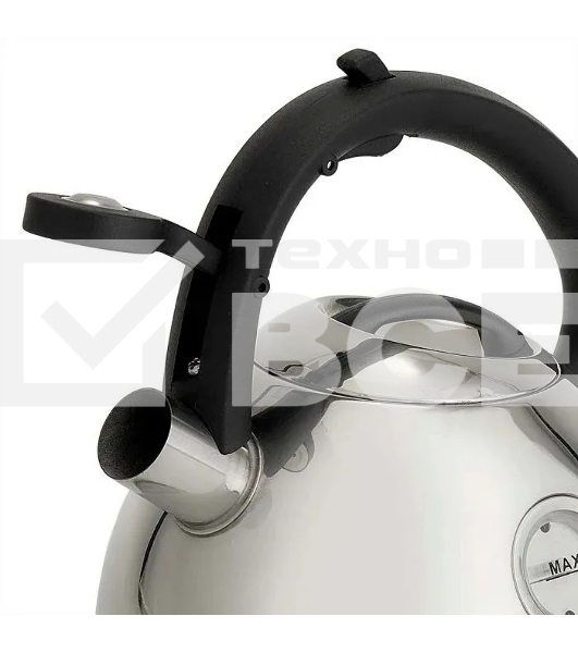 Чайник для плиты ALPENKOK AK-535 из нерж.стали с ОКНОМ 2,7л,со свистком