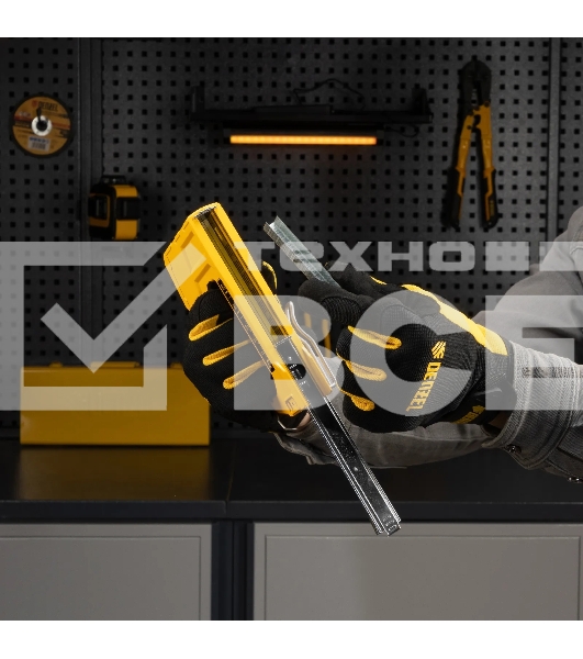 Степлер мебельный Denzel тип 53 и 13, 6-14мм, тип 140, 10-14мм, тип 300, 15мм, тип 500, 15мм