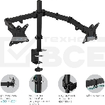 Кронштейн для монитора Kromax CASPER-508 черный 4 шт/уп. 10'-32', max 2x10 кг, 6 ст св., нак. ±80°, пов. 360°, max VESA 100x100 мм., фото3