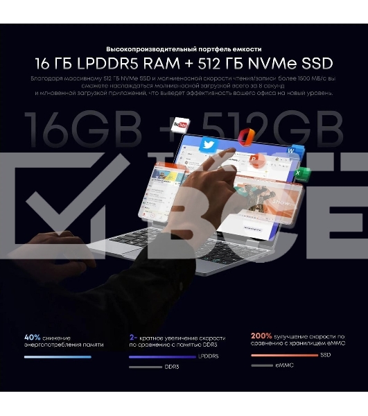 Ноутбук CHUWI MiniBook X touch 10.5'(1920x1200 IPS)/Touch/Intel N-series N150(0.8Ghz)/16384Mb/512SSDGb/noDVD/Int:Intel UHD Graphics/Cam/BT/WiFi/war 1y/0.98kg/Win11Home + мышь