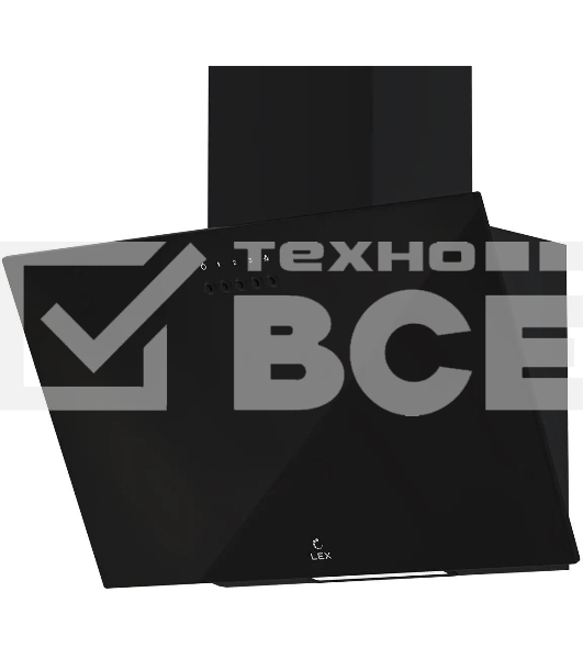 Вытяжка каминная Lex Moza 500 черный управление: кнопочное (1 мотор)