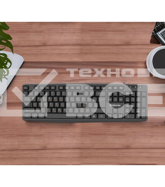 Клавиатура проводная Defender Concept HB-164, USB, черный