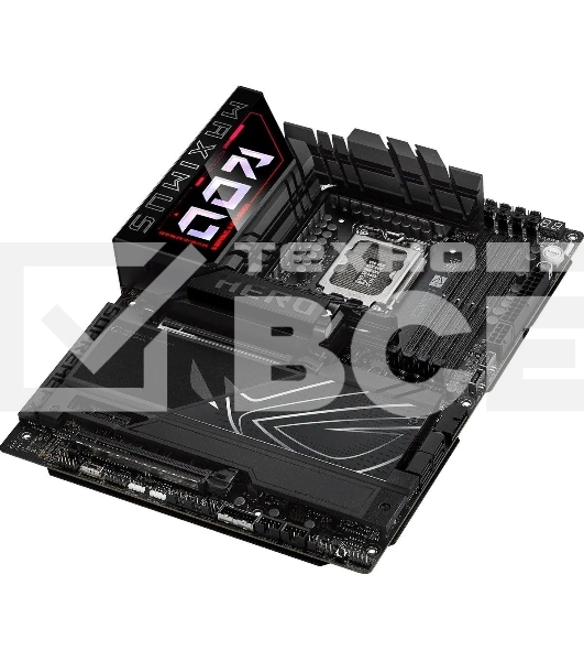 Материнская плата ASUS ROG MAXIMUS Z890 HERO, LGA 1851, Intel Z890, 4xDDR5, 4xSATA, 6xM.2, 1xPCIe 5.0 x16, 1xPCIe 4.0 x4, 1xPCIe x1, 1xHDMI, 2xUSB-C (видеовыход), 4xUSB-A 3.2 Gen 1, 4xUSB-A 3.2 Gen 2, 1xUSB-C 3.2 Gen 2, 2xUSB-C Thunderbolt 4, 2x 5Gb LAN, 2x3.5 мм, 7.1, ATX