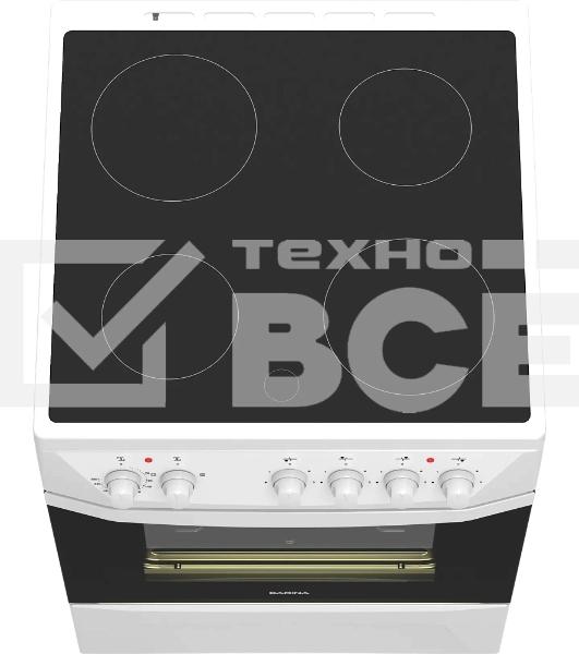 Электрическая плита Darina 1D EC141 607 W белый, конфорок 4 шт, духовка 50 л, 60 см x 85 см x 60 см