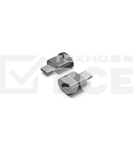 Картридер Vention OTG USB 2.0 CM / MicroSD - Серый