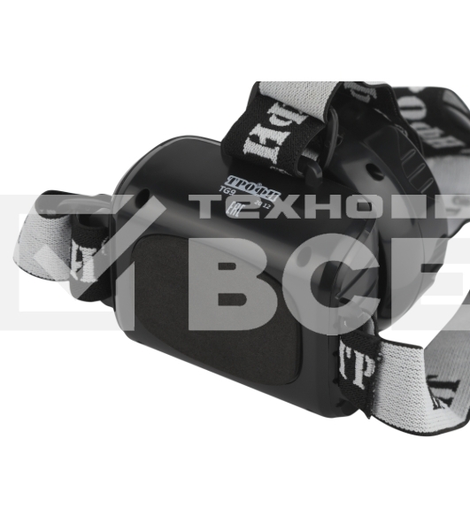 Фонарь налобный светодиодный Трофи TG9 ударопрочный, 9 LED, 2 режима, аккумуляторный, чёрный