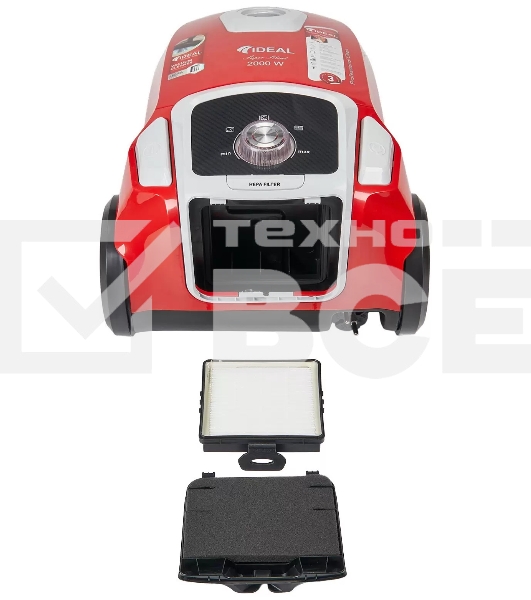 Пылесос IDEAL VC-2000 красный, 450/2000 Вт, уборка сухая, пылесборник мешок 2.3 л