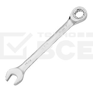 Ключ комбинированный трещоточный Denzel 14710 16 мм, CrV, матовый хром