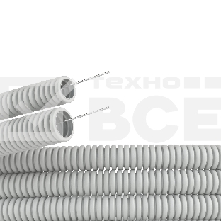 Труба гофрированная ПВХ DKC d20 мм с протяж. сер. (уп. 100 м)