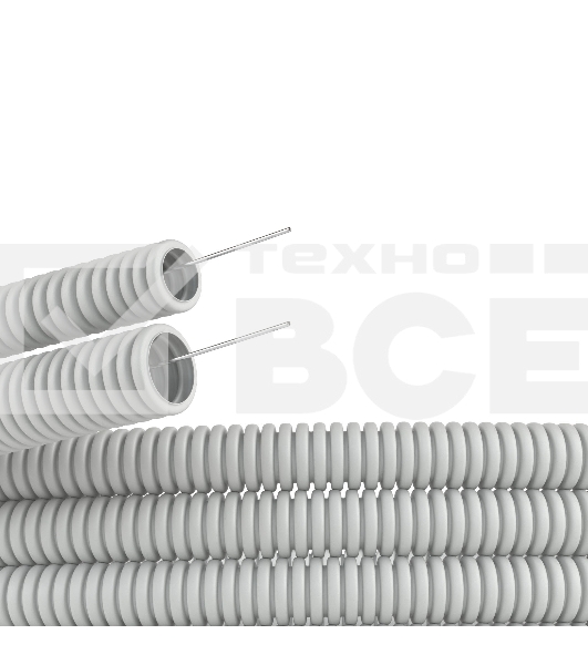 Труба гофрированная ПВХ DKC d20 мм с протяж. сер. (уп. 100 м)