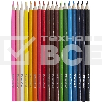 Карандаши цветные Silwerhof Eco 2.65 мм, шестигранный профиль, дерево, ассорти, 18 цветов, коробка с европодвесом, фото5