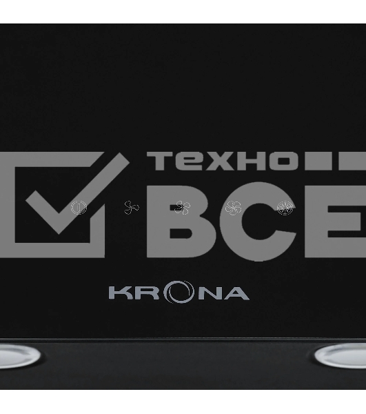 Наклонная вытяжка Krona HELGA 600 черный S