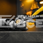 Клещи переставные Denzel кнопочный механизм, обливные рукоятки, 180 мм, фото3