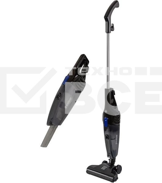 Пылесос вертикальный Endever VC-286 серый, питание от сети, 100 Вт, уборка сухая, пылесборник 1.5 л