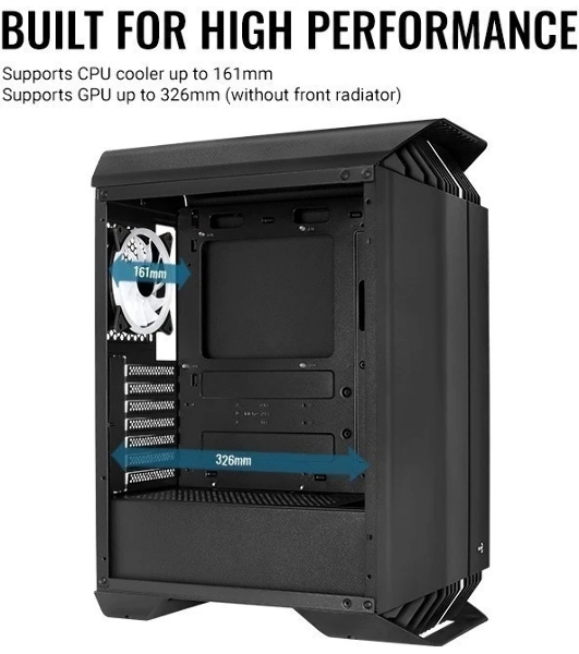 Компьютерный корпус Aerocool/Formula Gladiator Duo-G-BK-v1 черный без БП ATX 3x120мм 2xUSB3.0 audio bott PSU