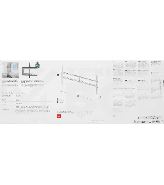 Кронштейн для телевизора Hama 00220843 черный 37'-120' макс.100кг настенный фиксированный