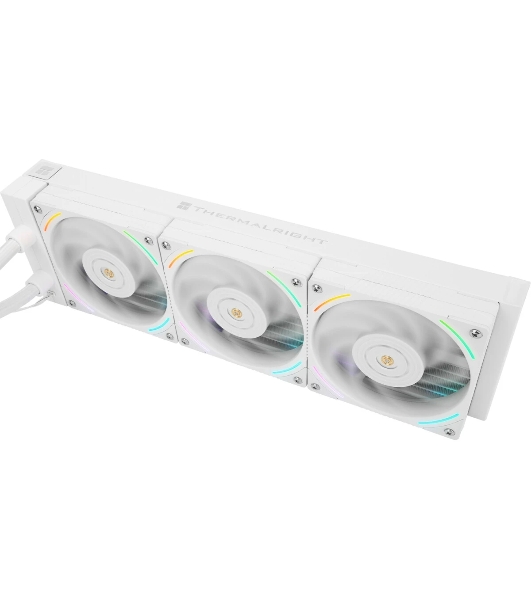 Водяное охлаждение для процессора Thermalright Hyper Vision 360 (360mm, LED, White, ARGB/Fans: 3x120mm, 69CFM, 27dBA, 2150RPM/Pump height 68mm, 6400RPM, Rad thickness 27mm/S: 1700, 1200, 1851, 115X, 2011, 2066, AM5, AM4)