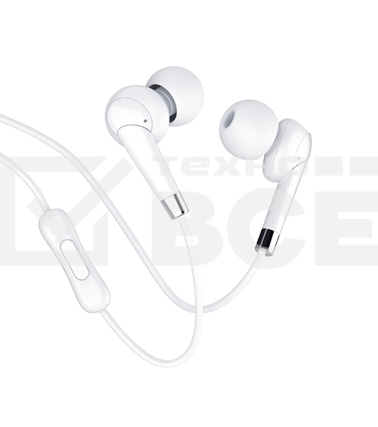 Проводные наушники Hoco M58 Amazing белый, внутриканальные, jack 3.5 мм