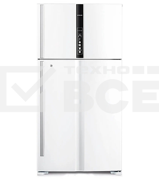 Холодильник Hitachi R-V720PUC1 TWH белый текстур. двухкамерный инвертер 444/156л морозилка сверху, No Frost