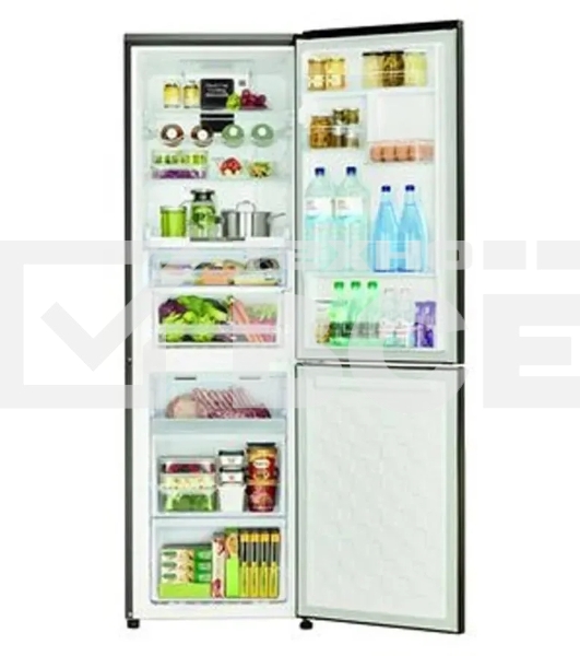 Холодильник Hitachi R-BG410PUC6 GBK черный двухкамерный 215/105л морозилка снизу