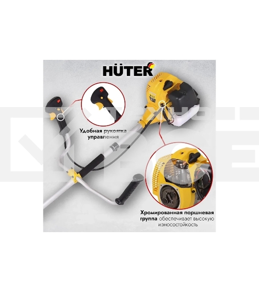 Триммер бензиновый Huter GGT-1900T 1900Вт 2.5л.с. реж.эл.: леска