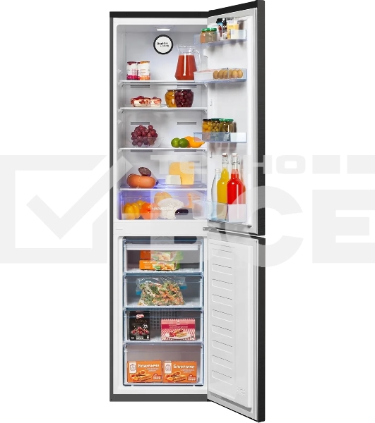 Холодильник Beko B3R0CNK332HXBR черный сапфир двухкамерный 200/100л морозилка снизу, No Frost