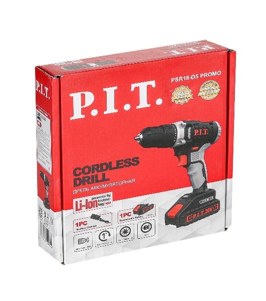 Дрель-шуруповерт P.I.T. PSR18-D5 Promo, Аккумуляторная, 20В