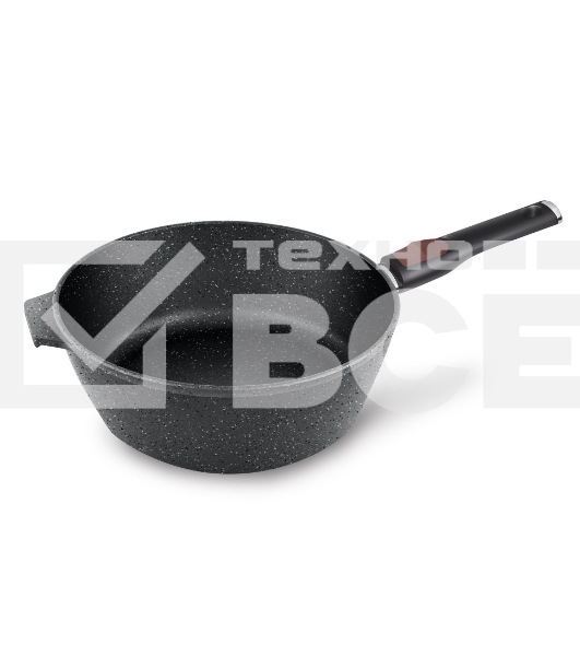 Сотейник 26 НЕВА МЕТАЛЛ ПОСУДА L181326i высокий литая Индукция Гранит с/р