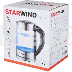 Чайник электрический Starwind SKG5213 1.7 л, 2200 Вт, черный/серебристый, фото8