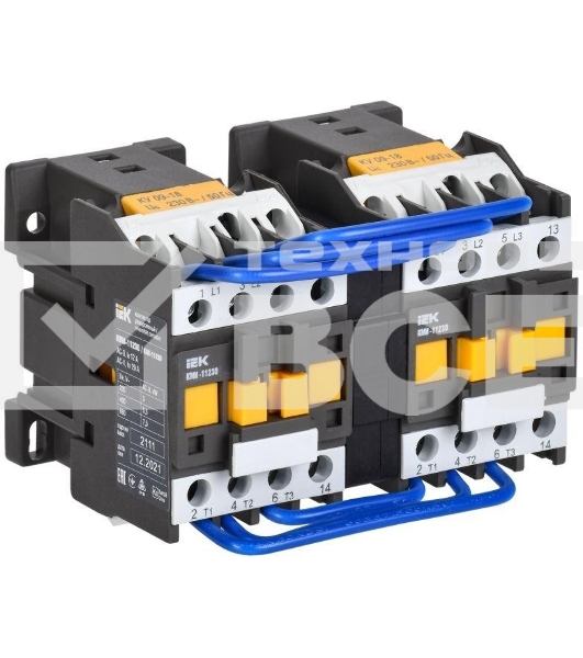 Контактор IEK КМИ-11230 реверс 12А 230В/АС3 2НО