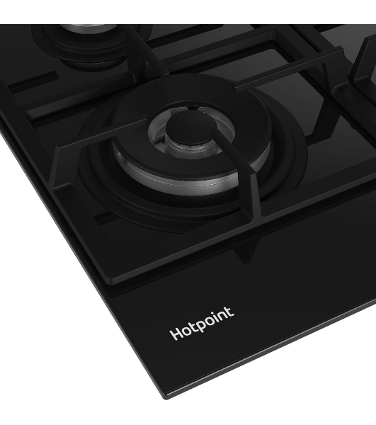 Газовая варочная панель Hotpoint HGS 62F/BK, независимая, черный