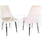 Стул для дома Бюрократ CH-K4_2 комплект 2 шт бежевый Holland 06 металл черный на ножках (CH-K4_1/HL07_2), фото 1