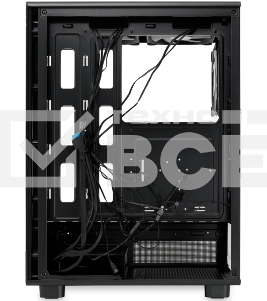 Компьютерный корпус HSPD F510, Panoramic Mid Tower, черный, TG, 0.5 SPCC, 3x120мм ARGb ATX, mATX, mITX 180/280/160мм 1x2.5', 1x3.5', 7xPCI 2xUSB-A 3.0 356x218x467мм